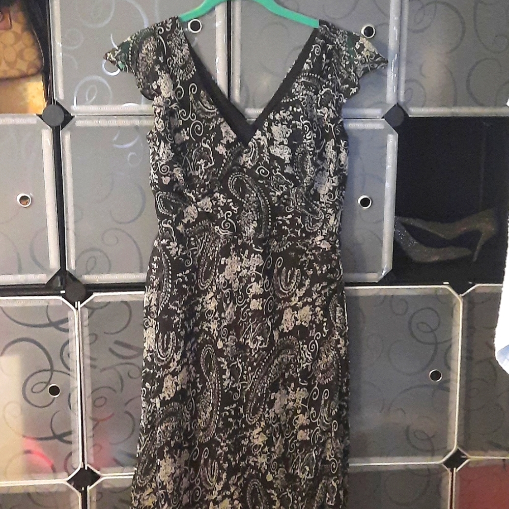 Fitted dress w/sheer